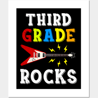 Third Grade Rocks Teacher Student Kid Back To School Posters and Art